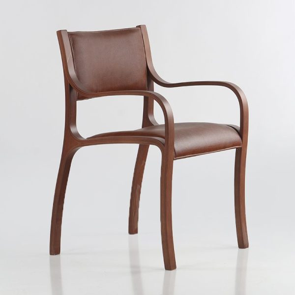 Trento Sitial de Cuero y Madera