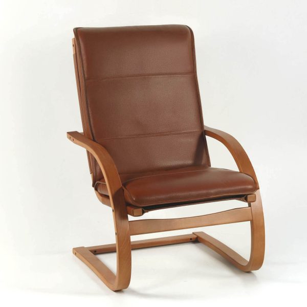 Atacama Sillón de Cuero y Madera - Imagen 4