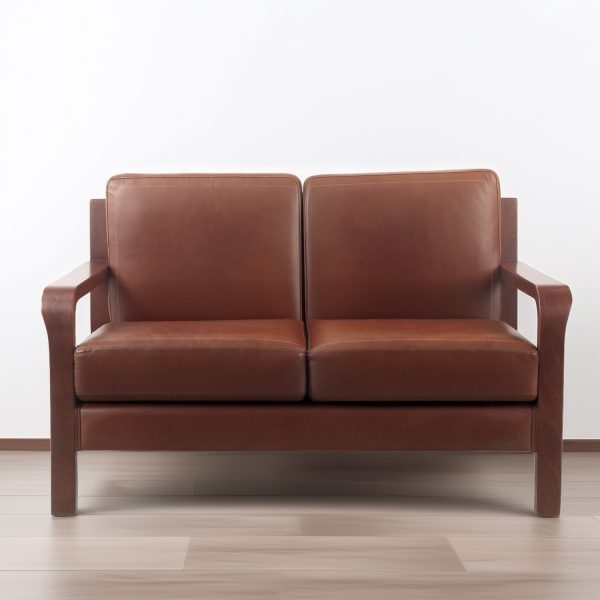 Arlanda 140 Sofa de Cuero y Madera