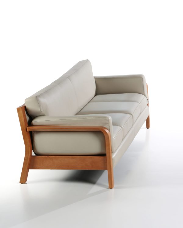 Arlanda 180 Sofa de Cuero y Madera - Imagen 6