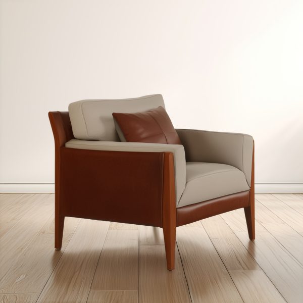 Noma 85 Sofa de Cuero y Madera - Imagen 2