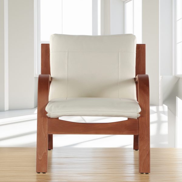 Vicenzo Sillón de Cuero y Madera - Imagen 2
