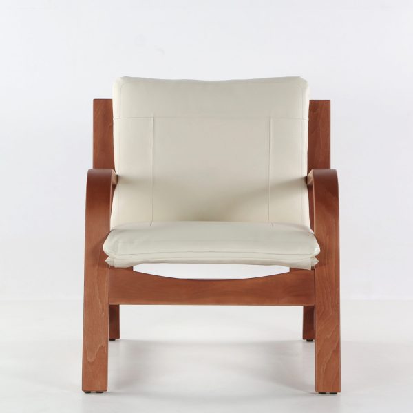 Vicenzo Sillón de Cuero y Madera