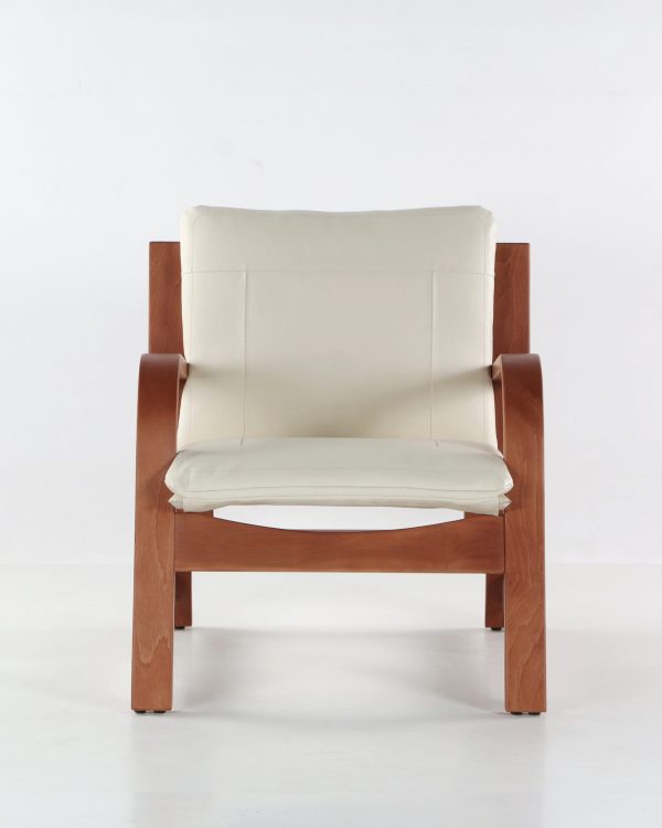 Vicenzo Sillón de Cuero y Madera