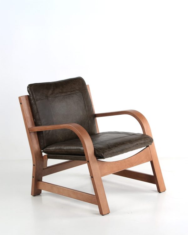 Vicenzo Sillón de Cuero y Madera - Imagen 9