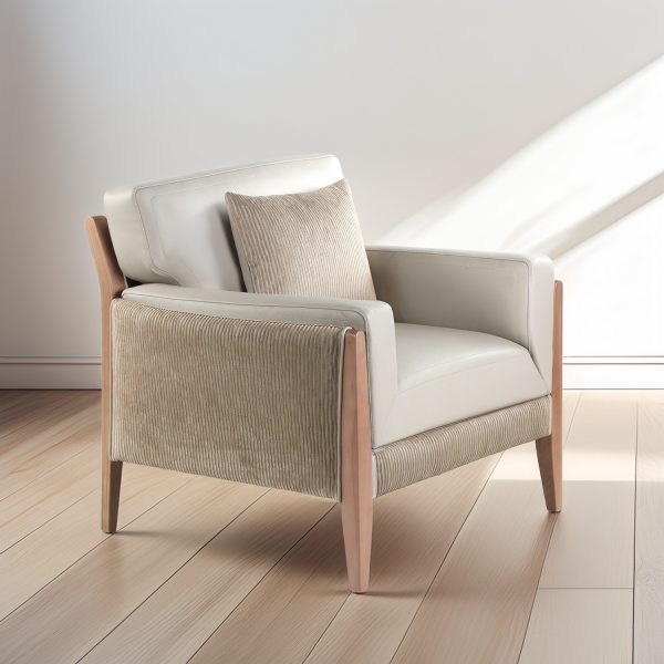 Noma 85 Sofa de Cuero y Madera