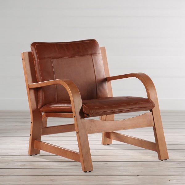 Vicenzo Sillón de Cuero y Madera