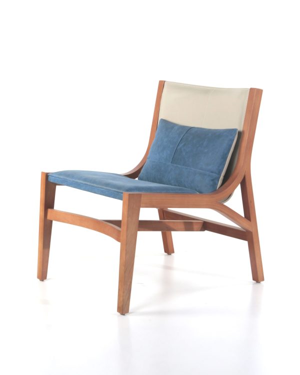 Ferrara Poltrona de Cuero y Madera