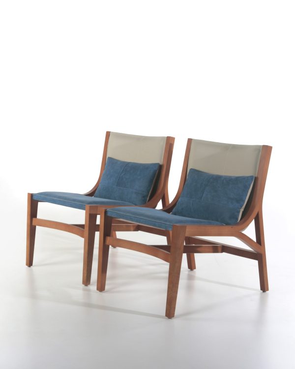 Ferrara Poltrona de Cuero y Madera - Imagen 2