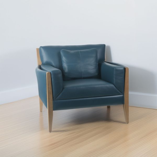 Noma 85 Sofa de Cuero y Madera