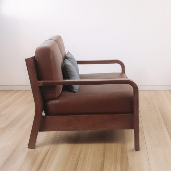 Arlanda 140 Sofa de Cuero y Madera - Imagen 4