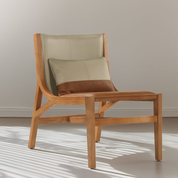 Ferrara Poltrona de Cuero y Madera - Imagen 3