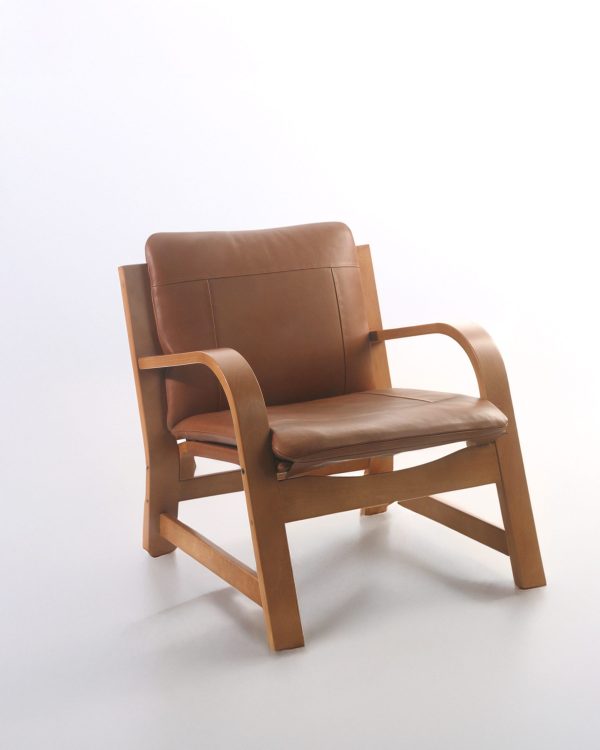 Vicenzo Sillón de Cuero y Madera - Imagen 2