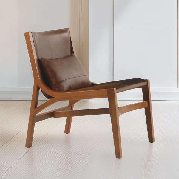 Ferrara Poltrona de Cuero y Madera - Imagen 4