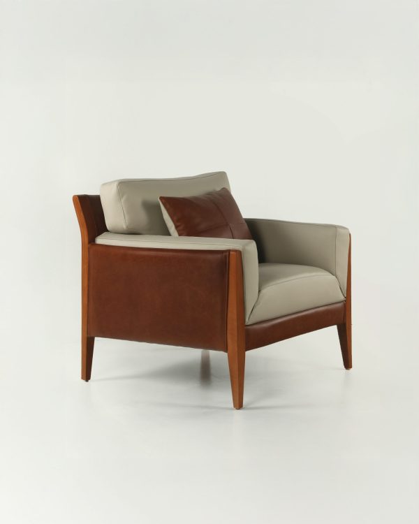 Noma 85 Sofa de Cuero y Madera - Imagen 2