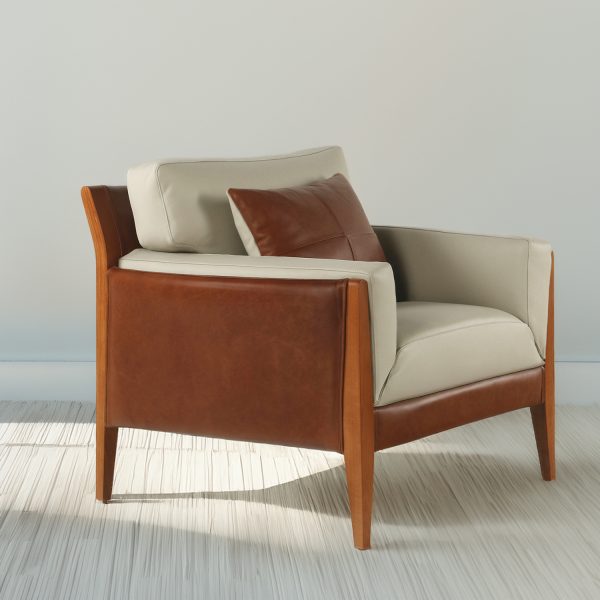 Noma 85 Sofa de Cuero y Madera - Imagen 3