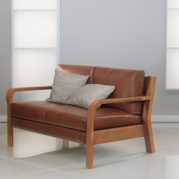 Arlanda 140 Sofa de Cuero y Madera - Imagen 3