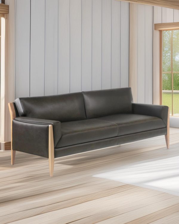 Noma 225 Sofa de Cuero y Madera - Imagen 2
