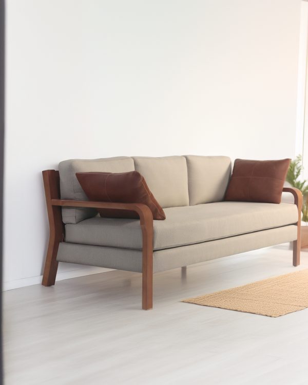 Arlanda 180 Sofa de Cuero y Madera - Imagen 4