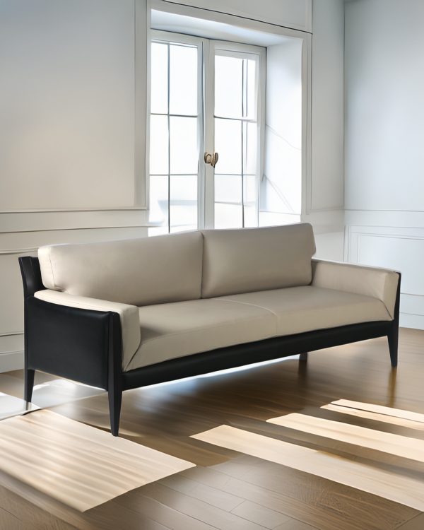 Noma 225 Sofa de Cuero y Madera