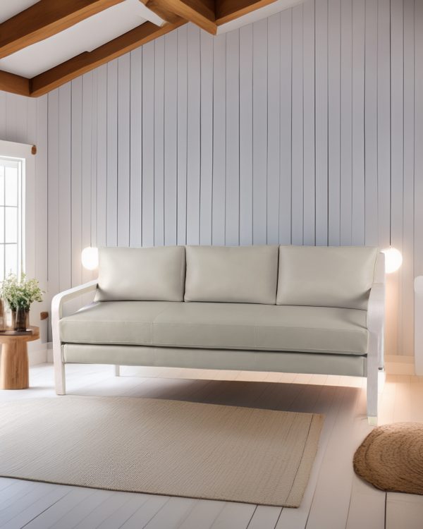 Arlanda 180 Sofa de Cuero y Madera - Imagen 2