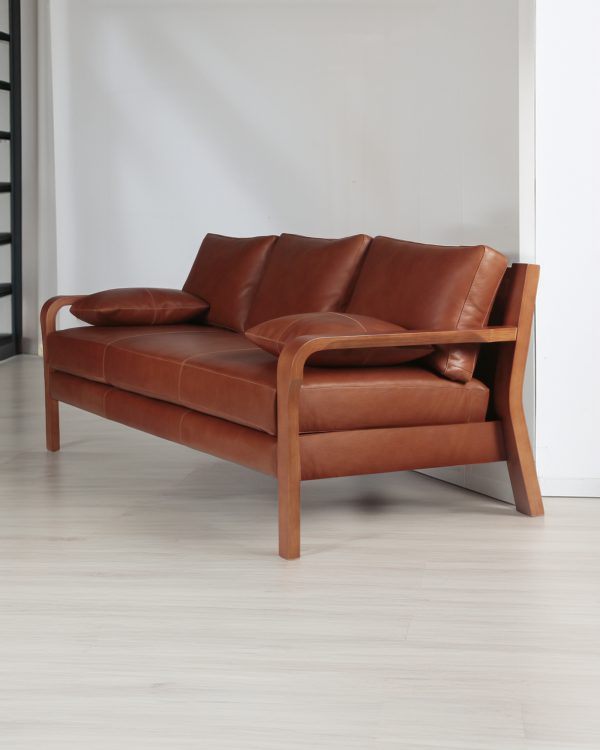 Arlanda 180 Sofa de Cuero y Madera - Imagen 3