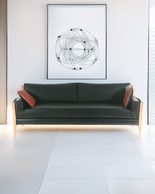 Noma 225 Sofa de Cuero y Madera - Imagen 9