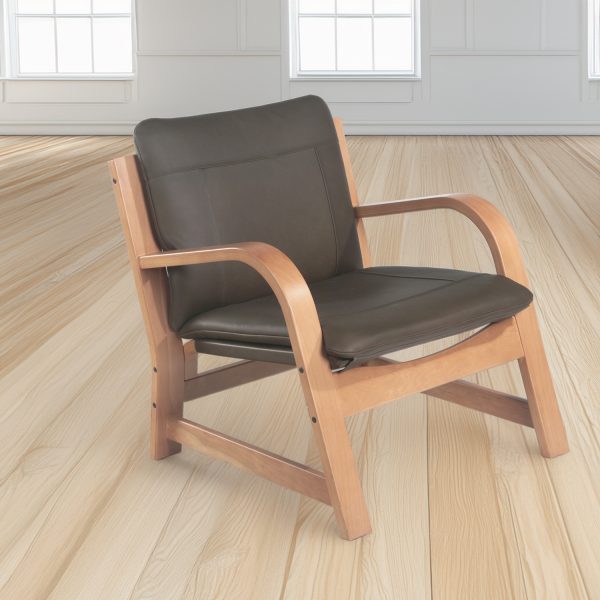 Vicenzo Sillón de Cuero y Madera - Imagen 4