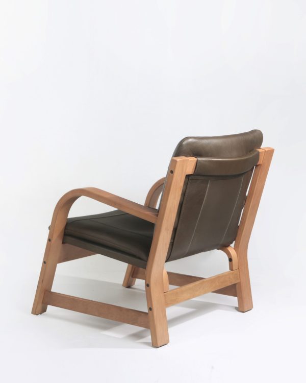 Vicenzo Sillón de Cuero y Madera - Imagen 5