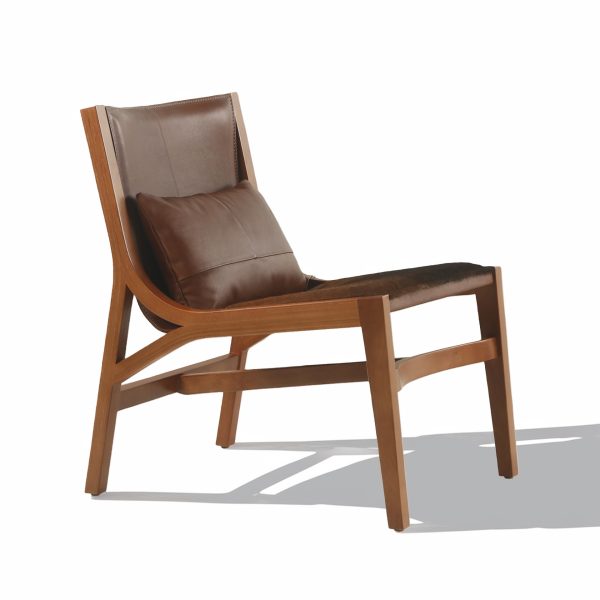 Ferrara Poltrona de Cuero y Madera