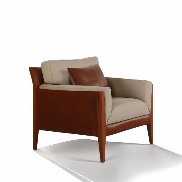 Noma 85 Sofa de Cuero y Madera - Imagen 3