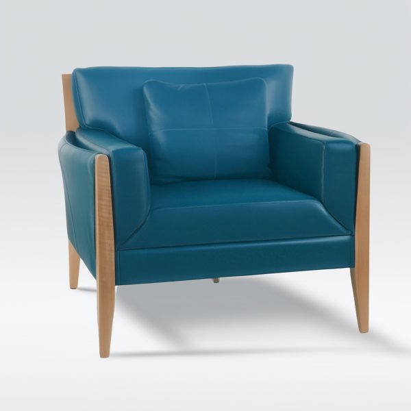 Noma 85 Sofa de Cuero y Madera