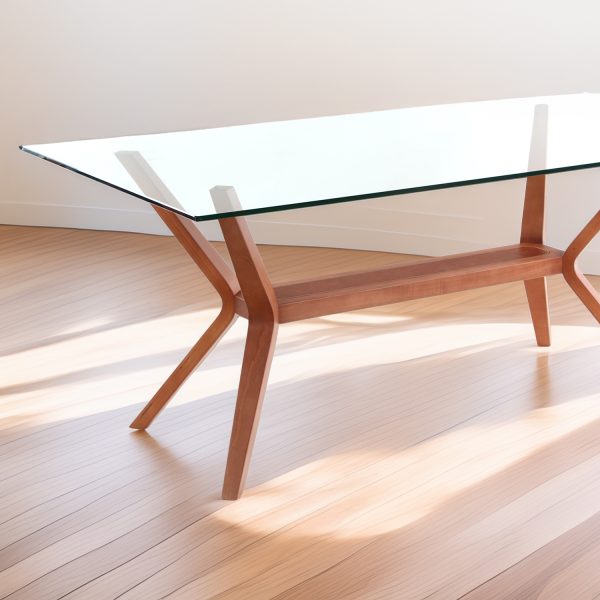Base Comedor Valencia | Madera Laminada | Diseño Escultórico