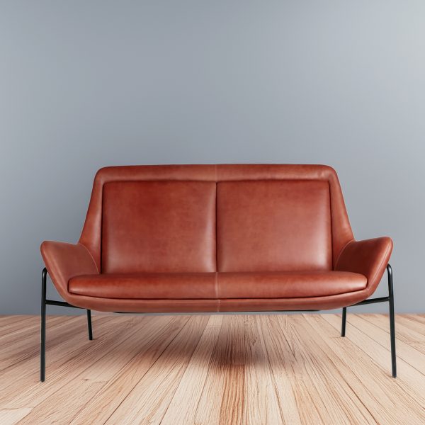 Italia Sofy Sillon Cuero y Metal - Imagen 2