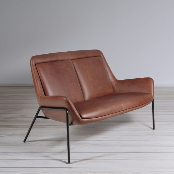 Sofá Sofy | Cuero y Metal | Diseño Italiano Moderno