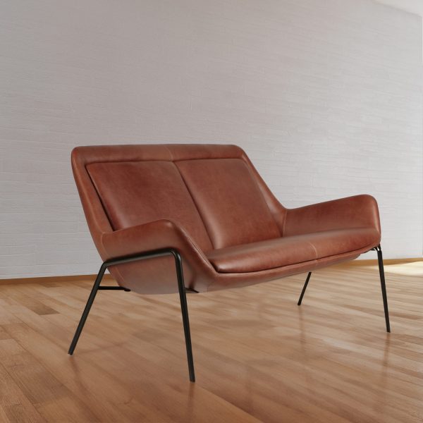 Italia Sofy Sillon Cuero y Metal - Imagen 3