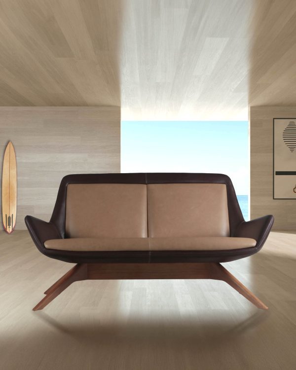 Italia Sofy Sillon Cuero y Madera - Imagen 4