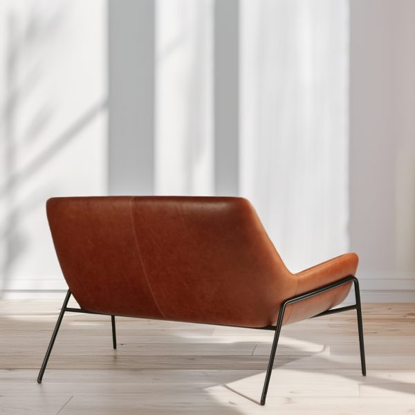 Italia Sofy Sillon Cuero y Metal - Imagen 3