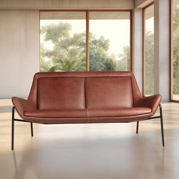 Italia Sofy Sillon Cuero y Metal - Imagen 5