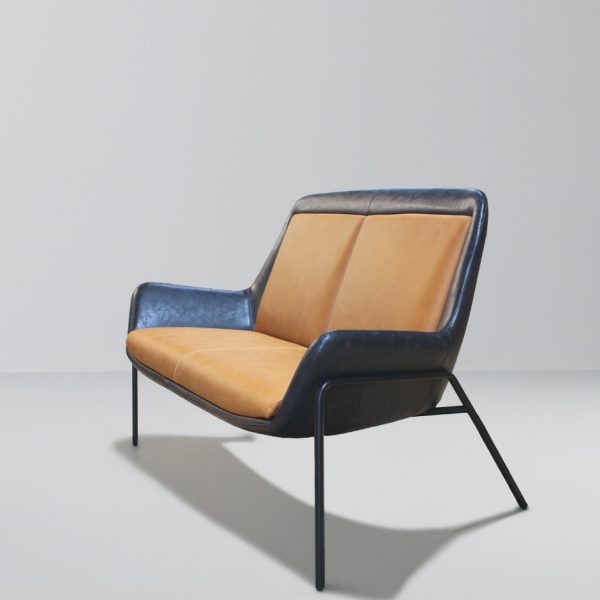 Italia Sofy Sillon Cuero y Metal - Imagen 4