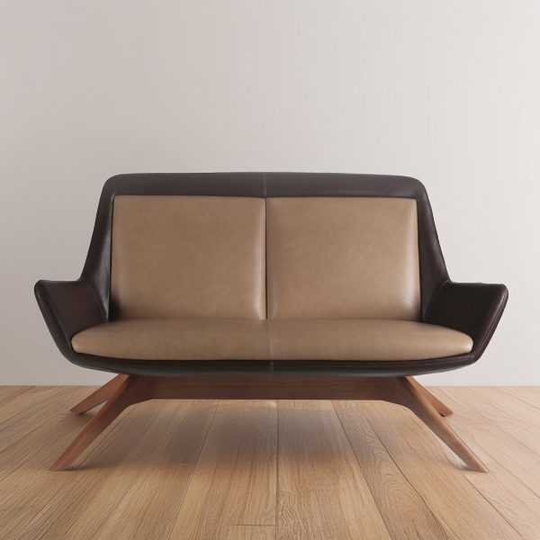 Italia Sofy Sillon Cuero y Madera - Imagen 4