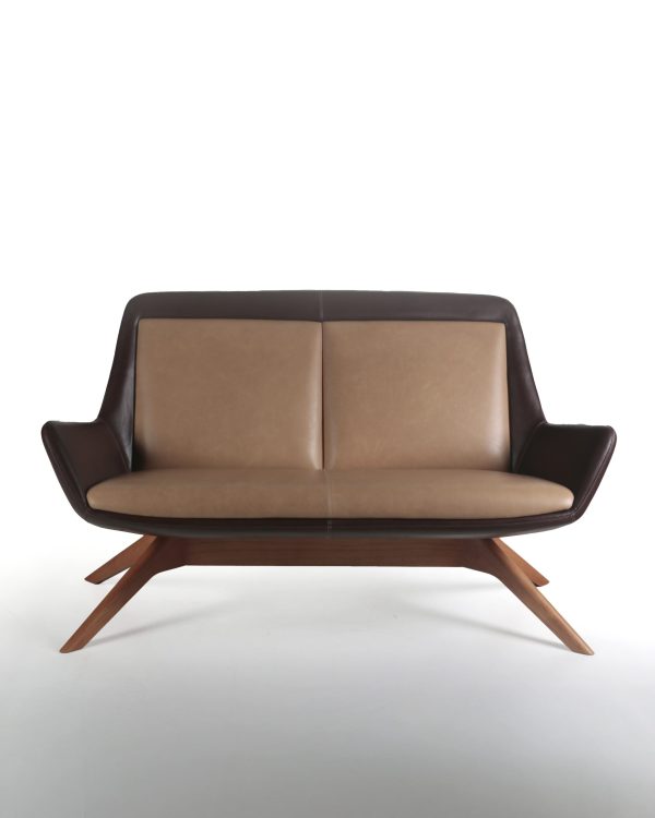 Italia Sofy Sillon Cuero y Madera