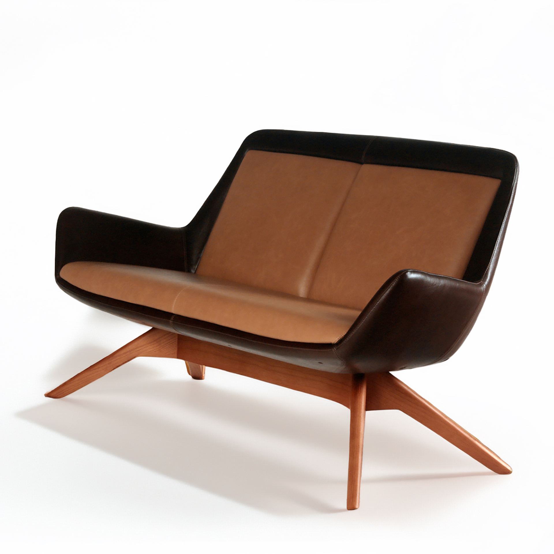 Italia Sofy Sillon Cuero y Madera