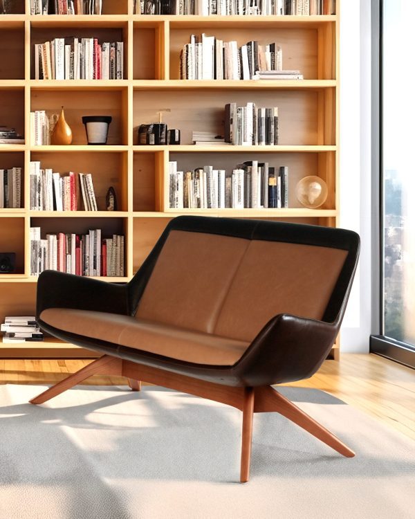 Italia Sofy Sillon Cuero y Madera - Imagen 3