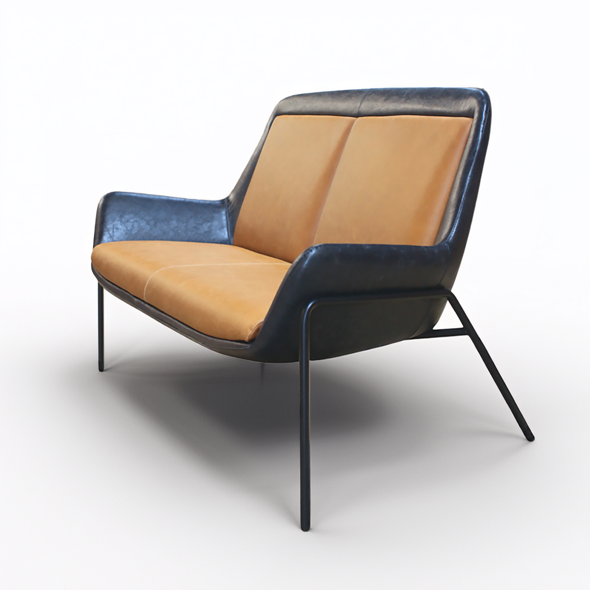 Italia Sofy Sillon Cuero y Metal - Imagen 3
