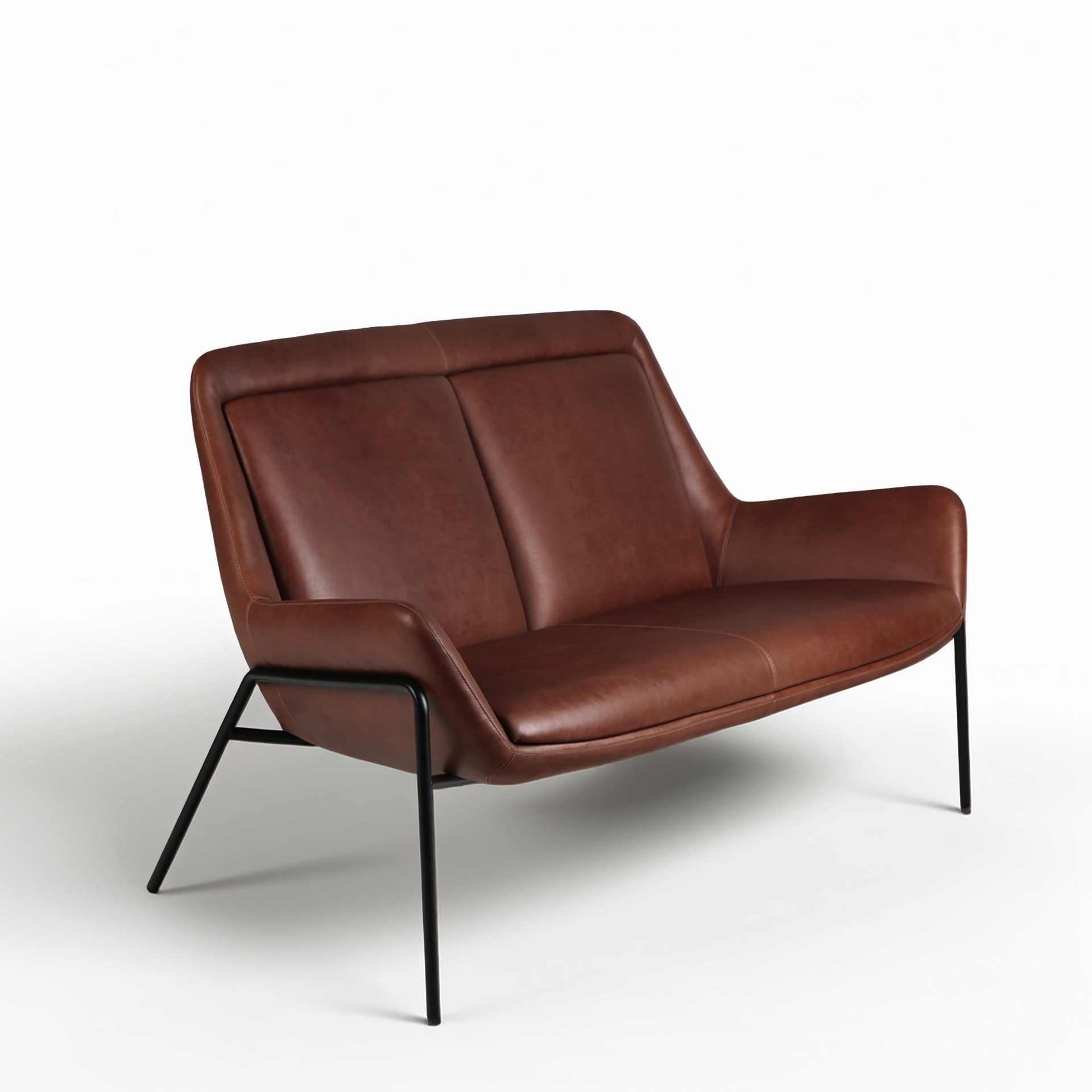 Italia Sofy Sillon Cuero y Metal - Imagen 4