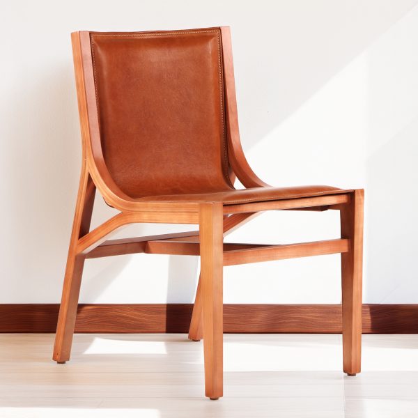 Ferrara Silla de Cuero y Madera