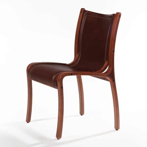 Bilbao Silla Respaldo Alto de Cuero y Madera - Imagen 2