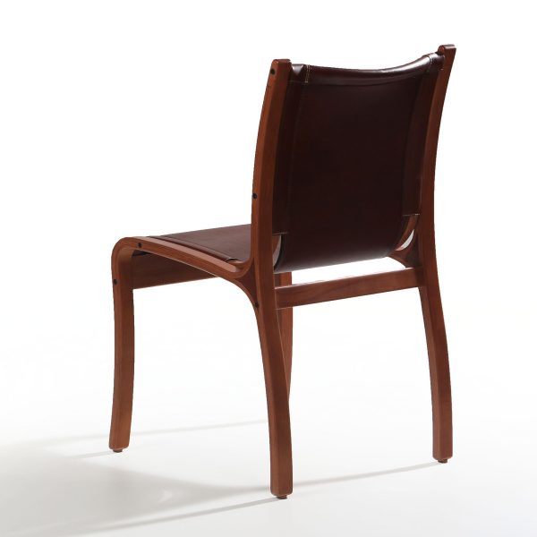 Bilbao Silla Respaldo Alto de Cuero y Madera