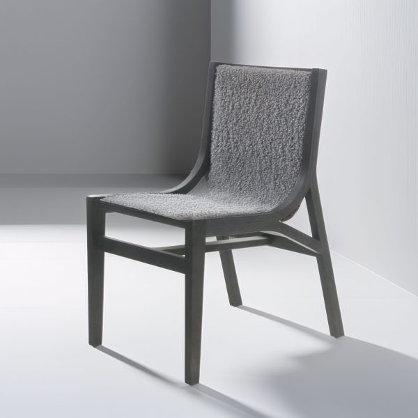 Ferrara Silla de Madera con Cuero o Tela Bouclé